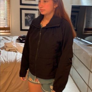 Black rain jacket